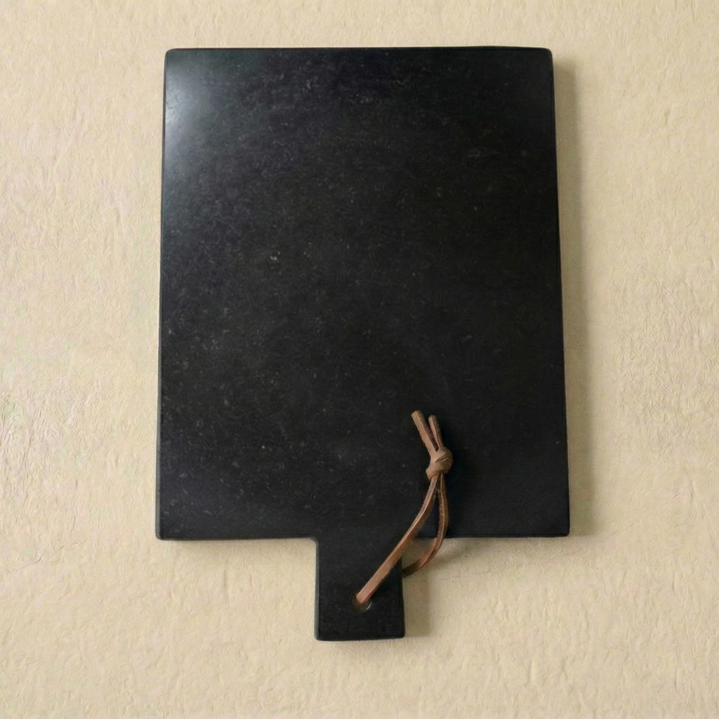 Plateau de service en marbre noir