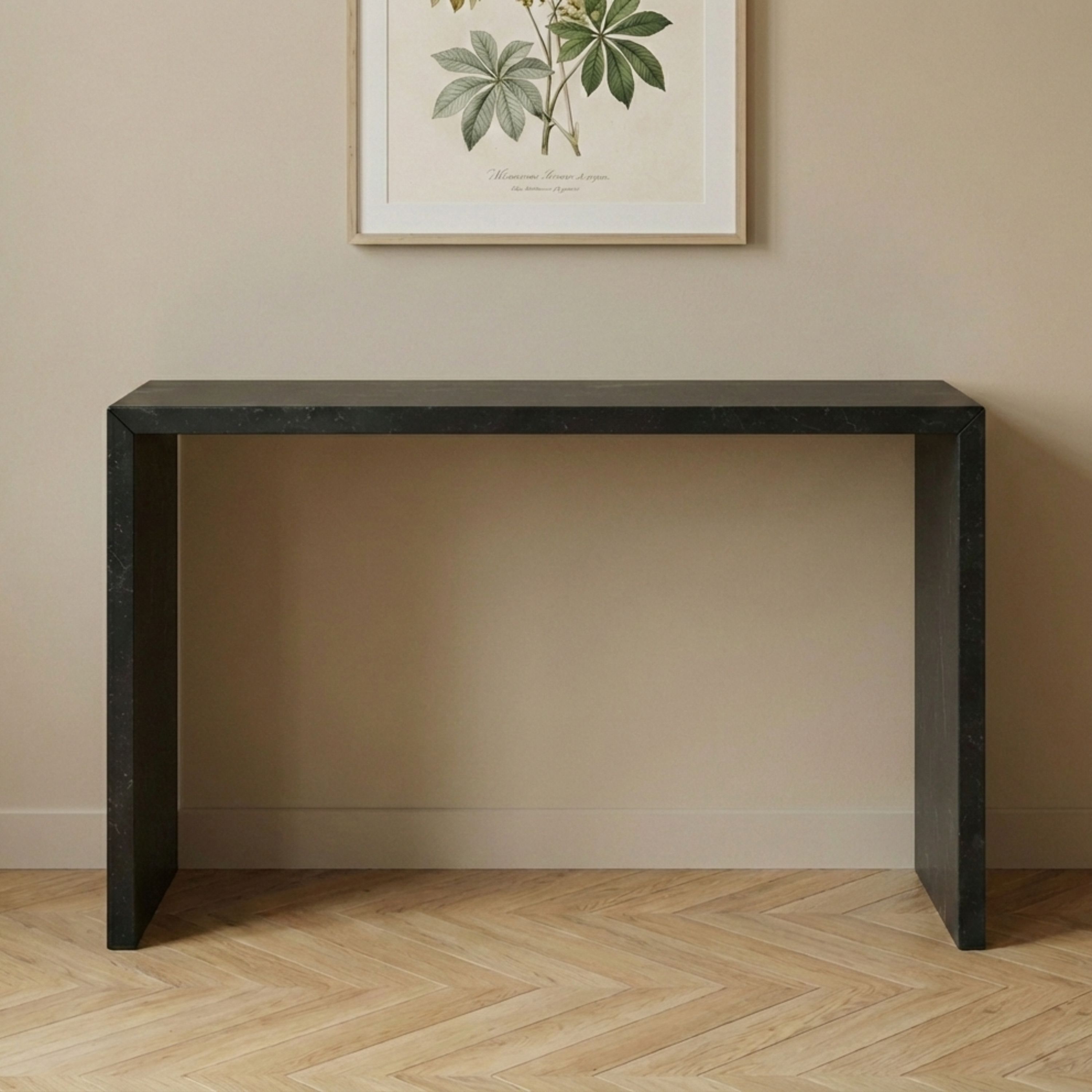 Black Natural Marble Console Table