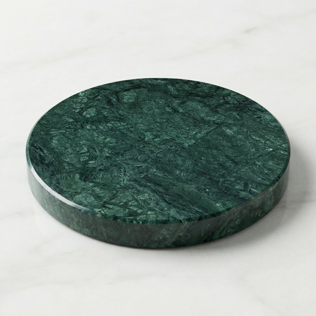 Sous-verres en marbre vert forêt (lot de 5)