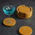 Sous-verres en marbre jaune (lot de 5)