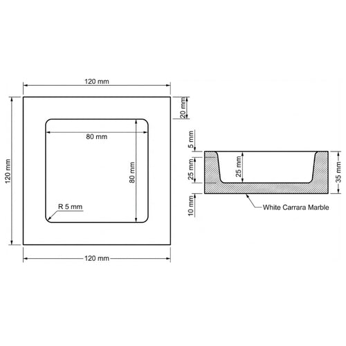 Black Marble Ashtray