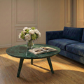 Table basse ronde en marbre naturel vert - Petite