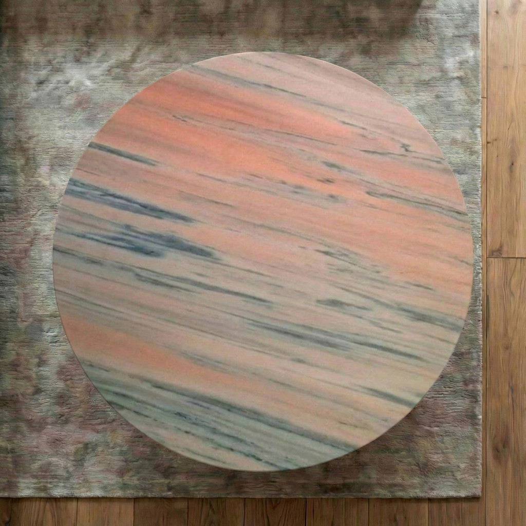 Grande table basse en marbre rose