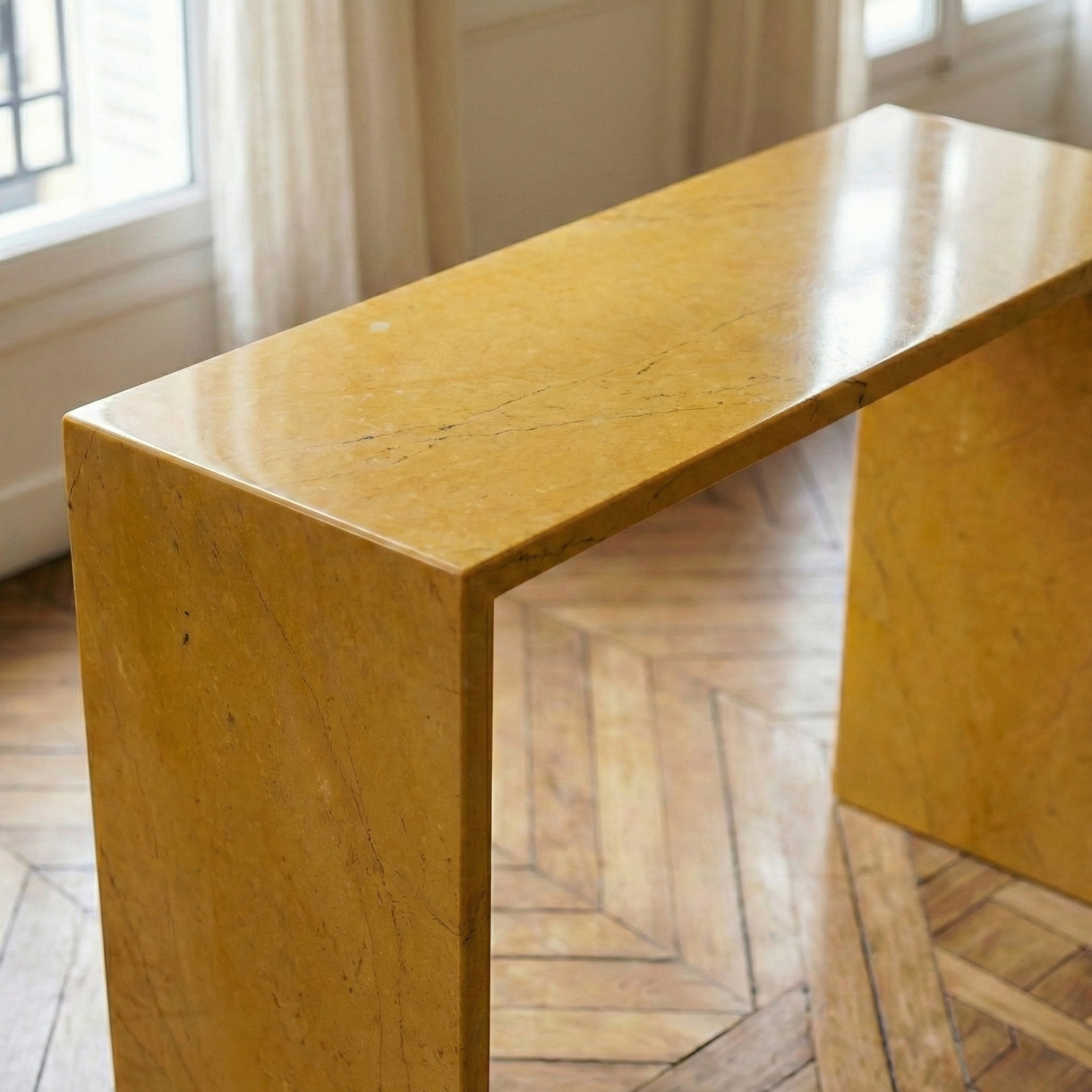 Console en marbre naturel jaune