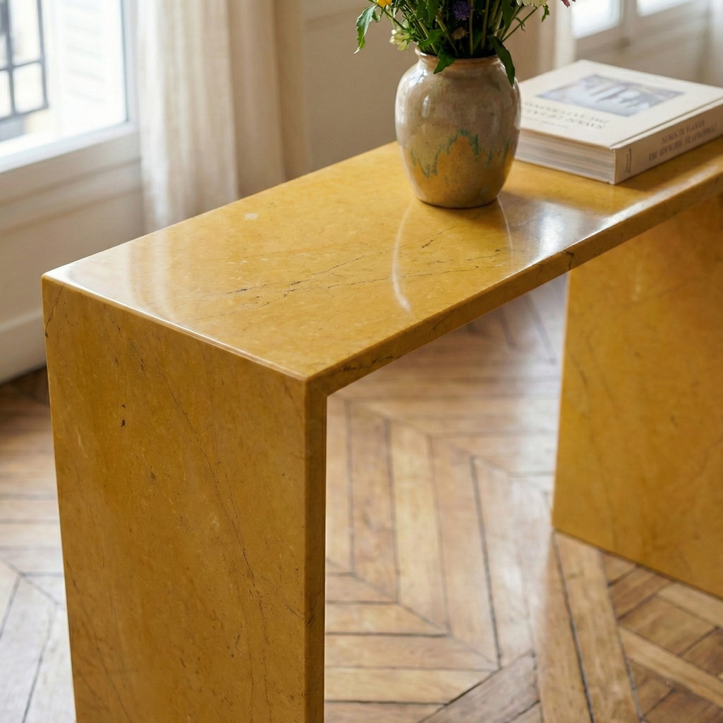 Console en marbre naturel jaune