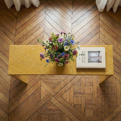 Console en marbre naturel jaune