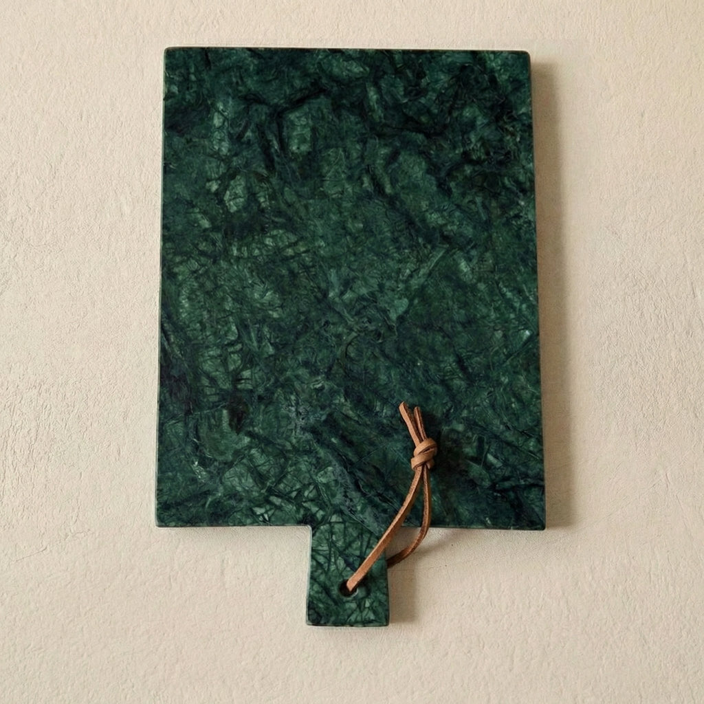 Planche de service en marbre vert