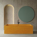 Baignoire rectangulaire de luxe en marbre jaune